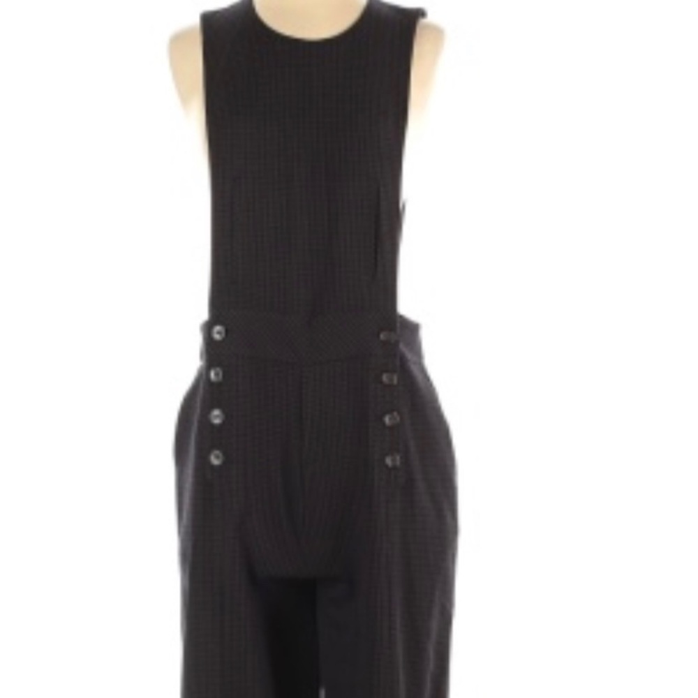 Blue Plaid/Gingham Cartonnier Jumpsuit